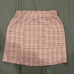 Pink Plaid skirt